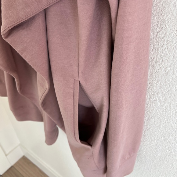 ALL SAINTS shirt / mauve rose pink Delia sweatshirt cardigan / size L - Picture 6 of 7